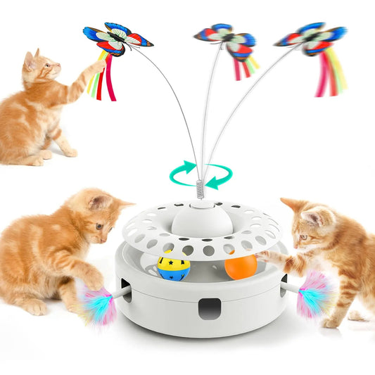 3 in 1 Electric Butterfly Cat Toy Interactive Cat Balls